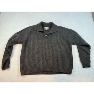 Eddie Bauer Classic Sweater AKA Fit Medium (Tag XL) Brown Warm‎ 100% Lambswool